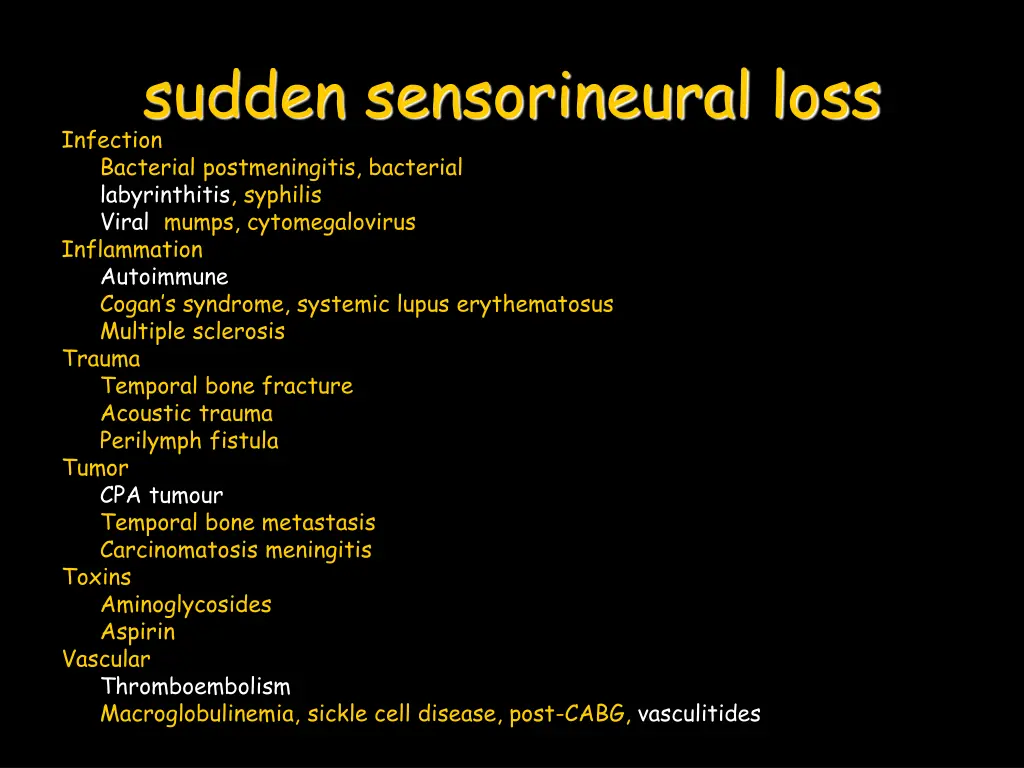 sudden sensorineural loss infection bacterial 1