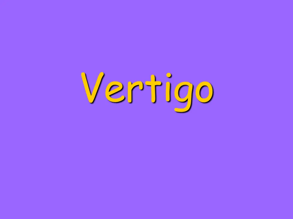 vertigo