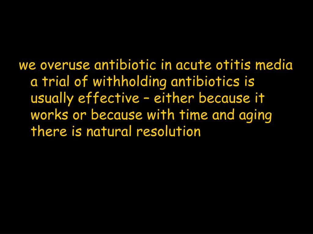 we overuse antibiotic in acute otitis media