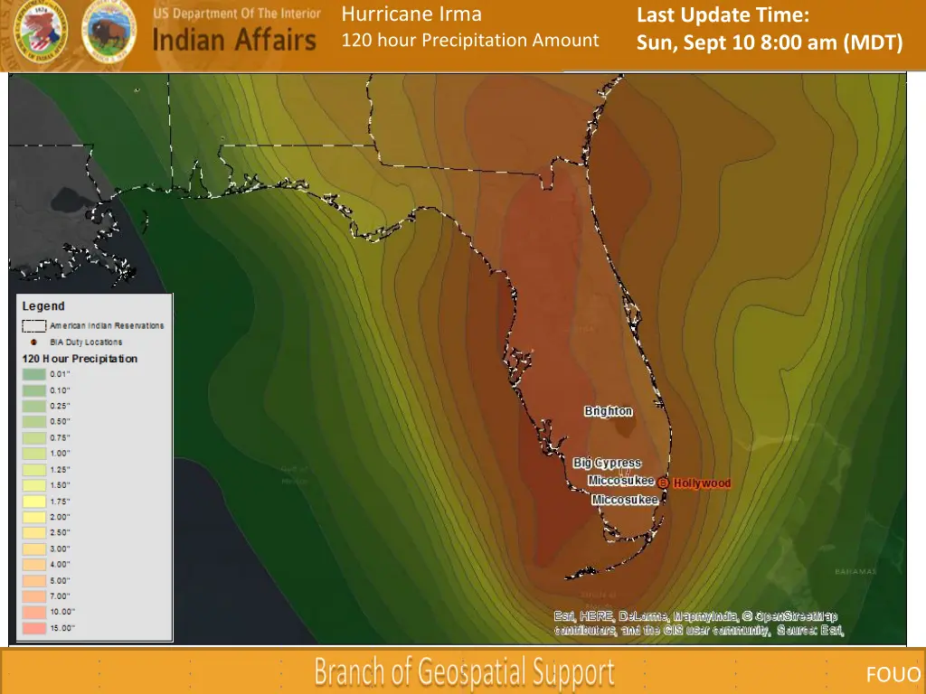 hurricane irma 120 hour precipitation amount