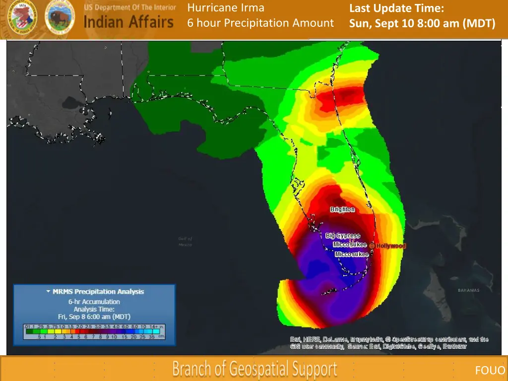 hurricane irma 6 hour precipitation amount