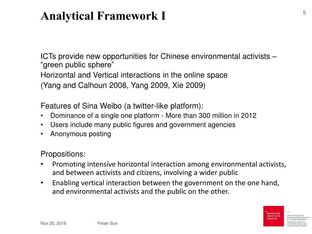 analytical framework i