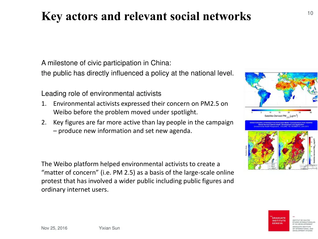 key actors and relevant social networks