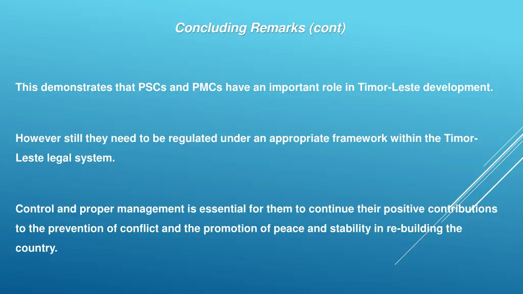 concluding remarks cont