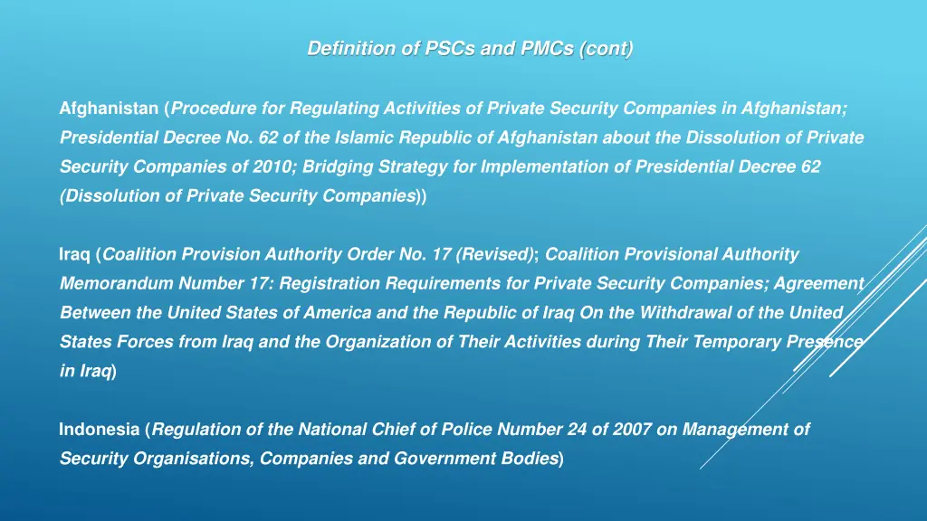 definition of pscs and pmcs cont 1