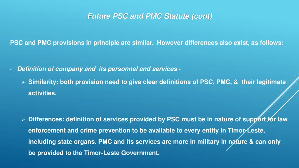 future psc and pmc statute cont