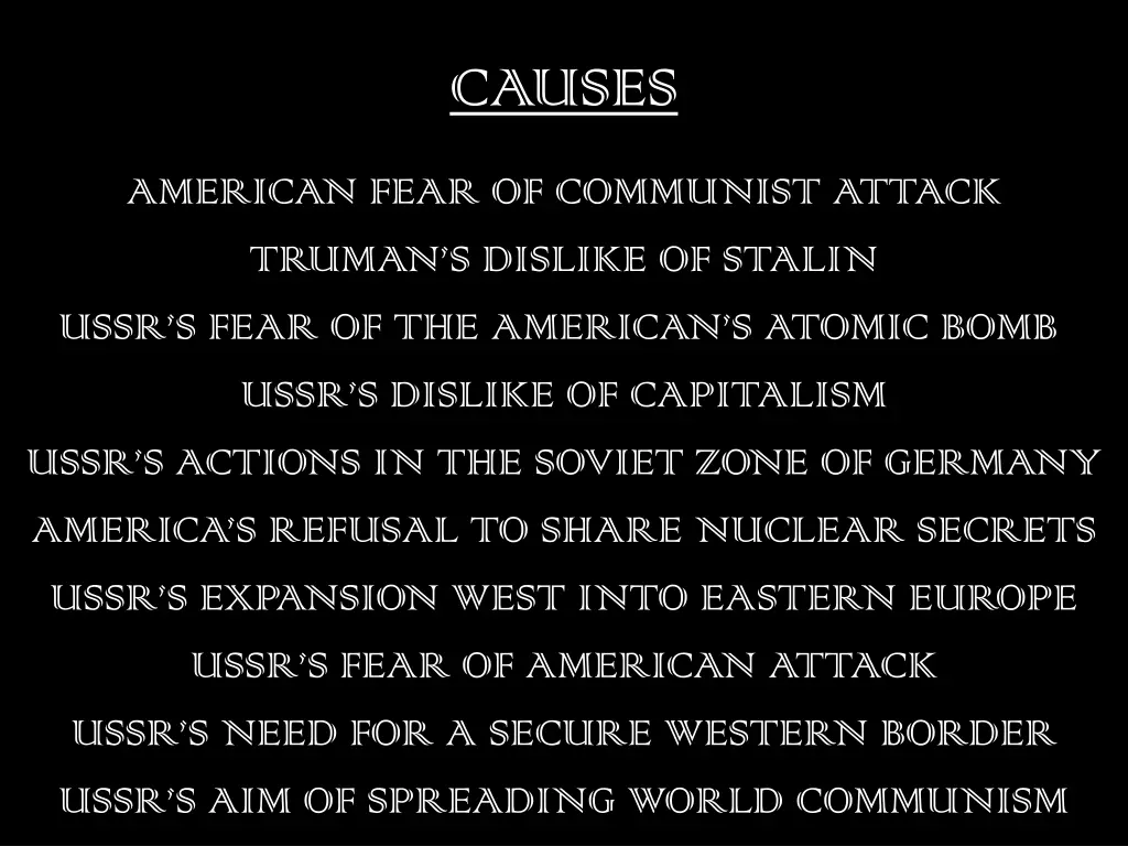 causes