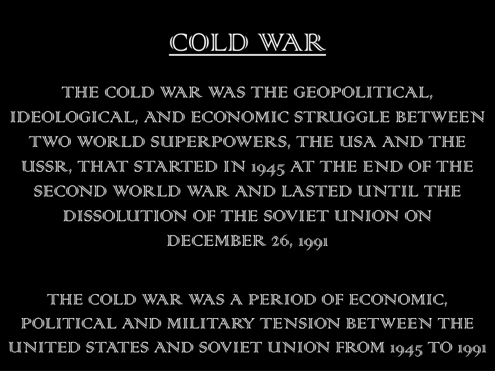 cold war