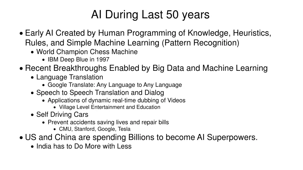 ai during last 50 years