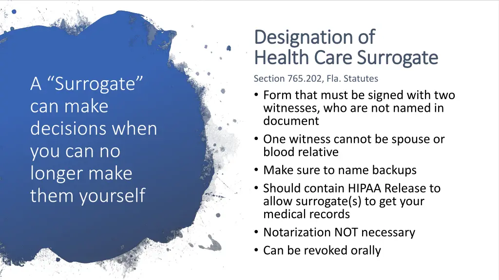 designation of designation of health care