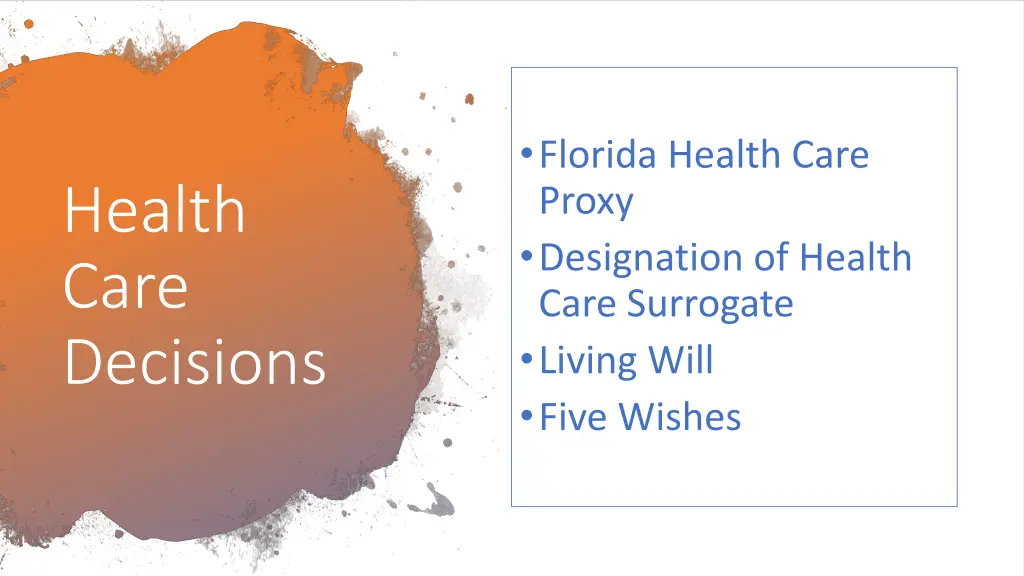 florida health care proxy designation of health