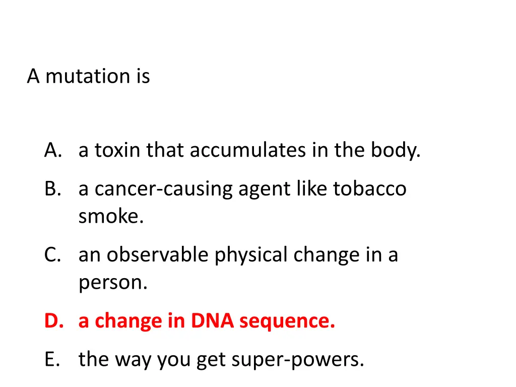 a mutation is