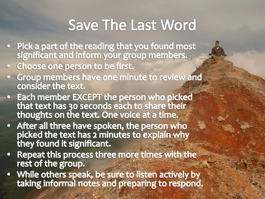 save the last word