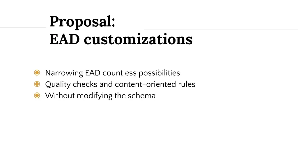 proposal ead customizations