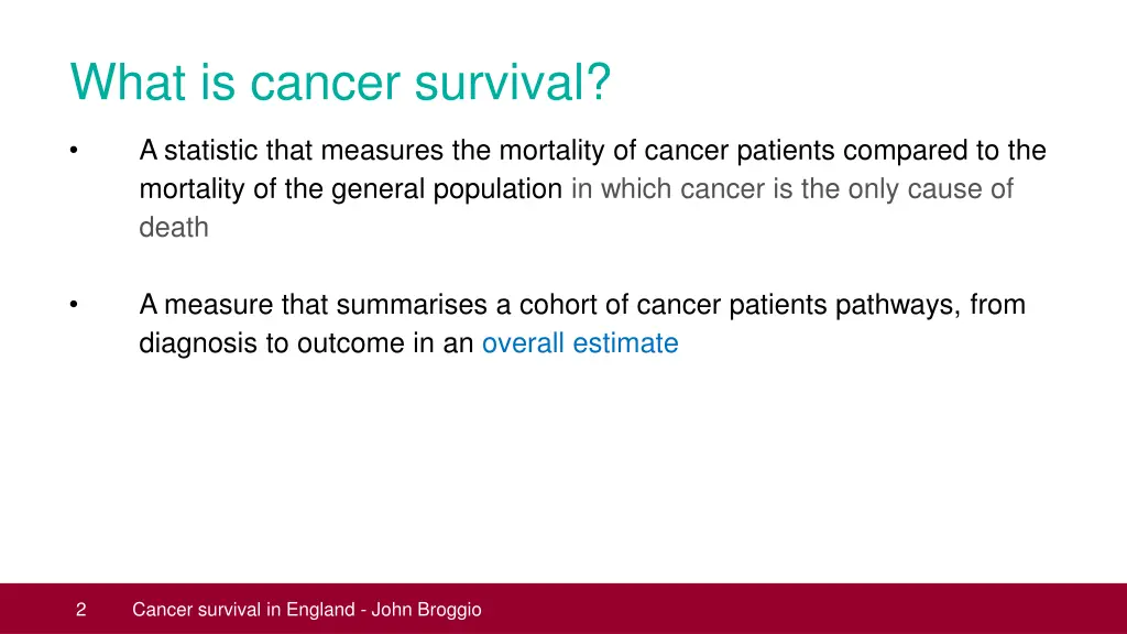 what is cancer survival