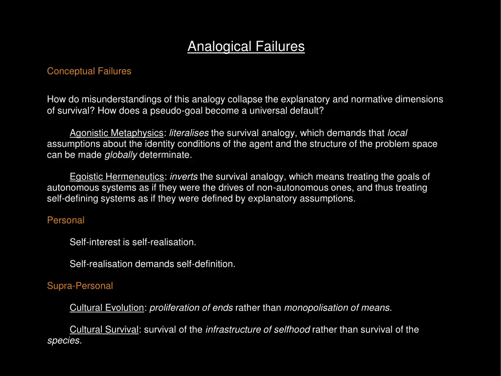 analogical failures