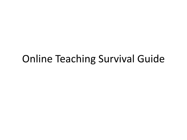 online teaching survival guide