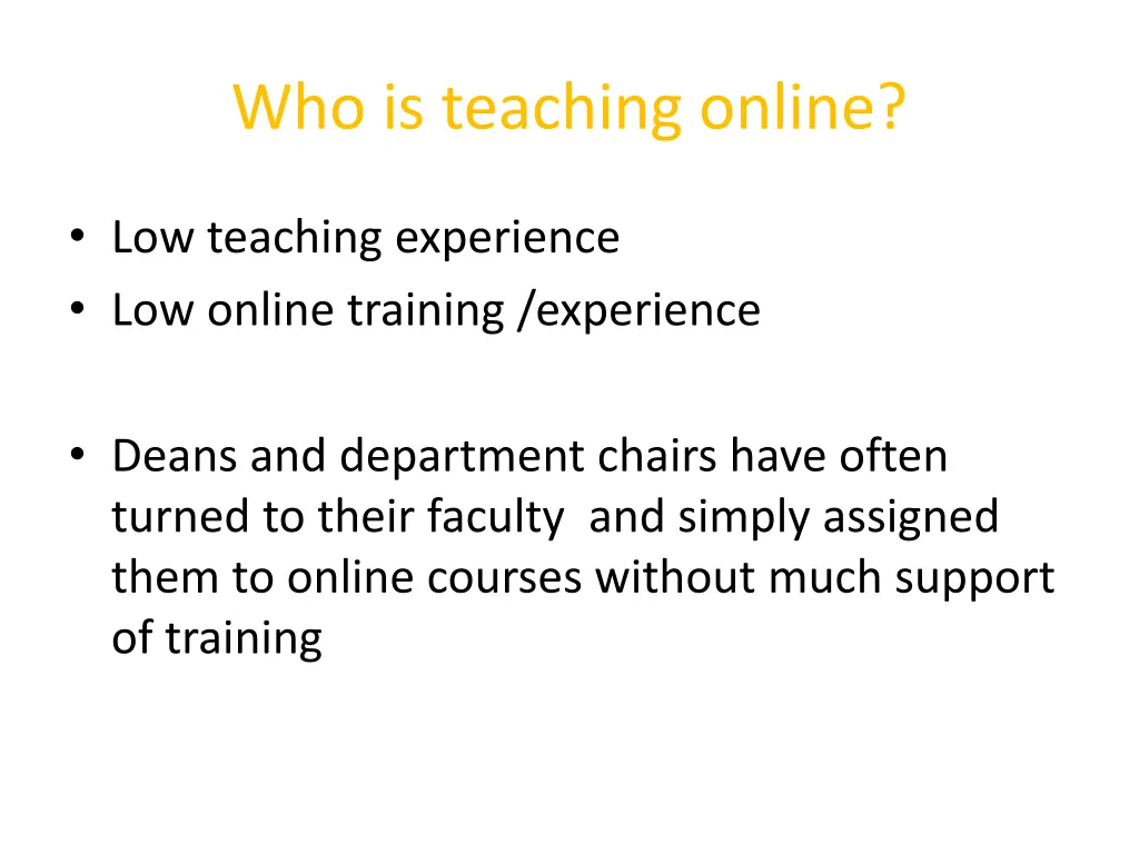 who is teaching online