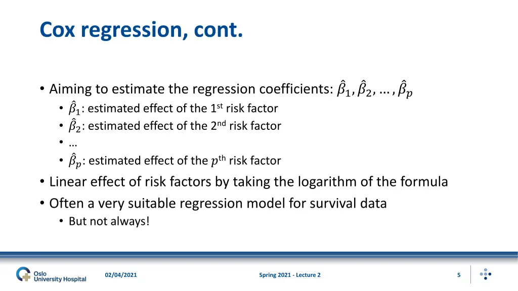 cox regression cont 1