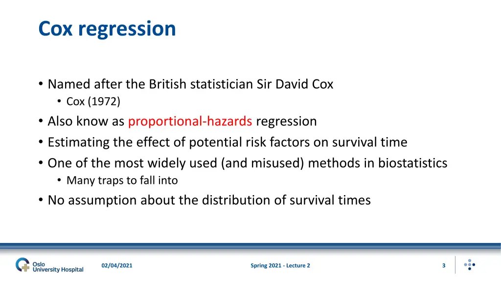 cox regression