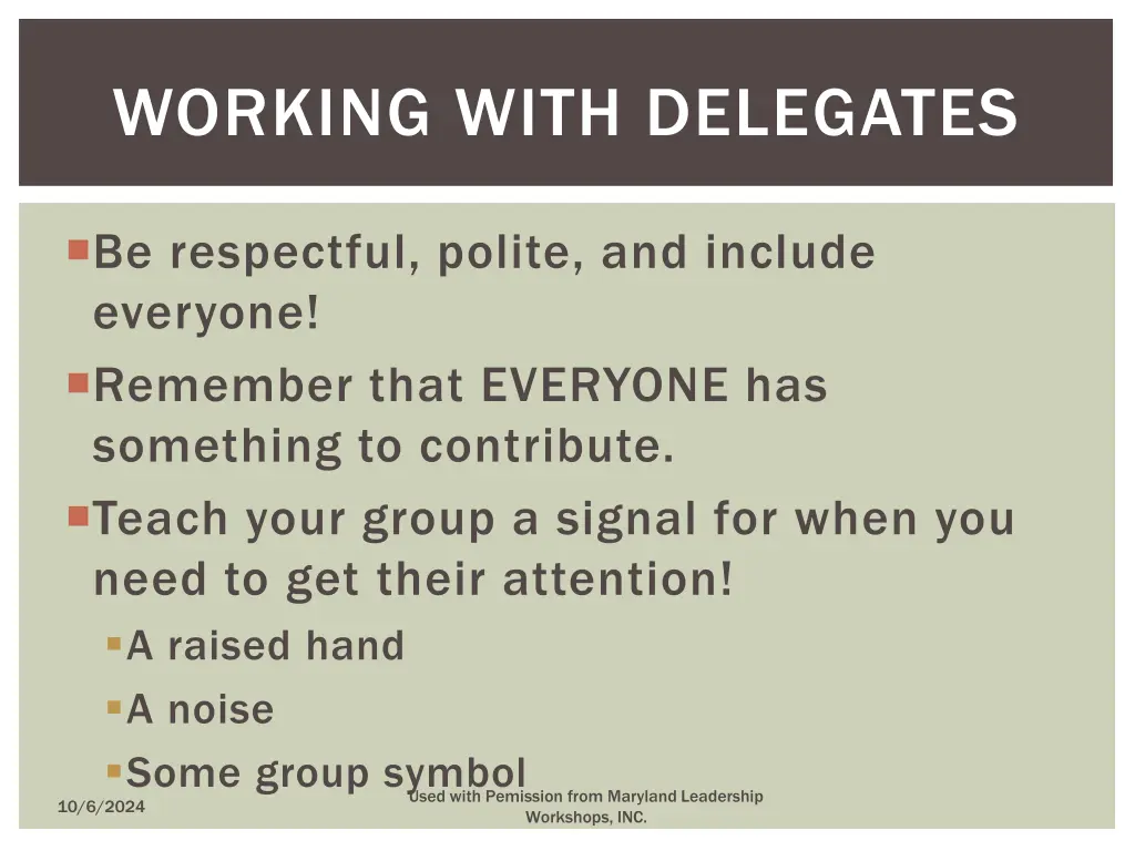 working with delegates