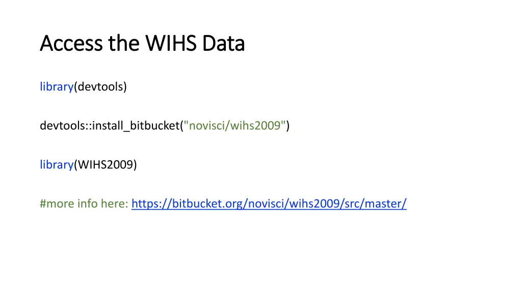 access the wihs data access the wihs data