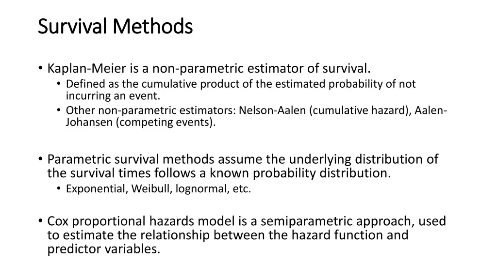 survival methods survival methods 1