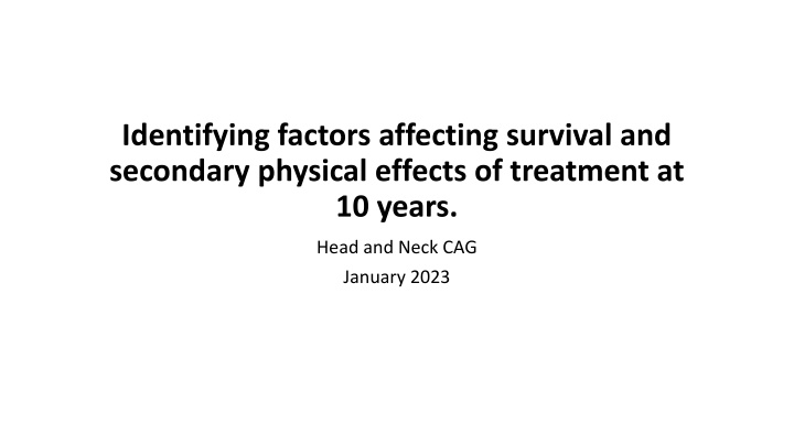 identifying factors affecting survival