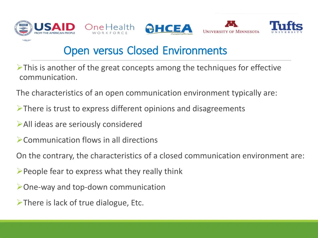 open open versus versus closed