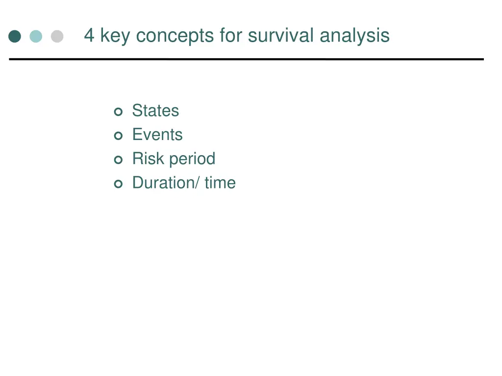 4 key concepts for survival analysis