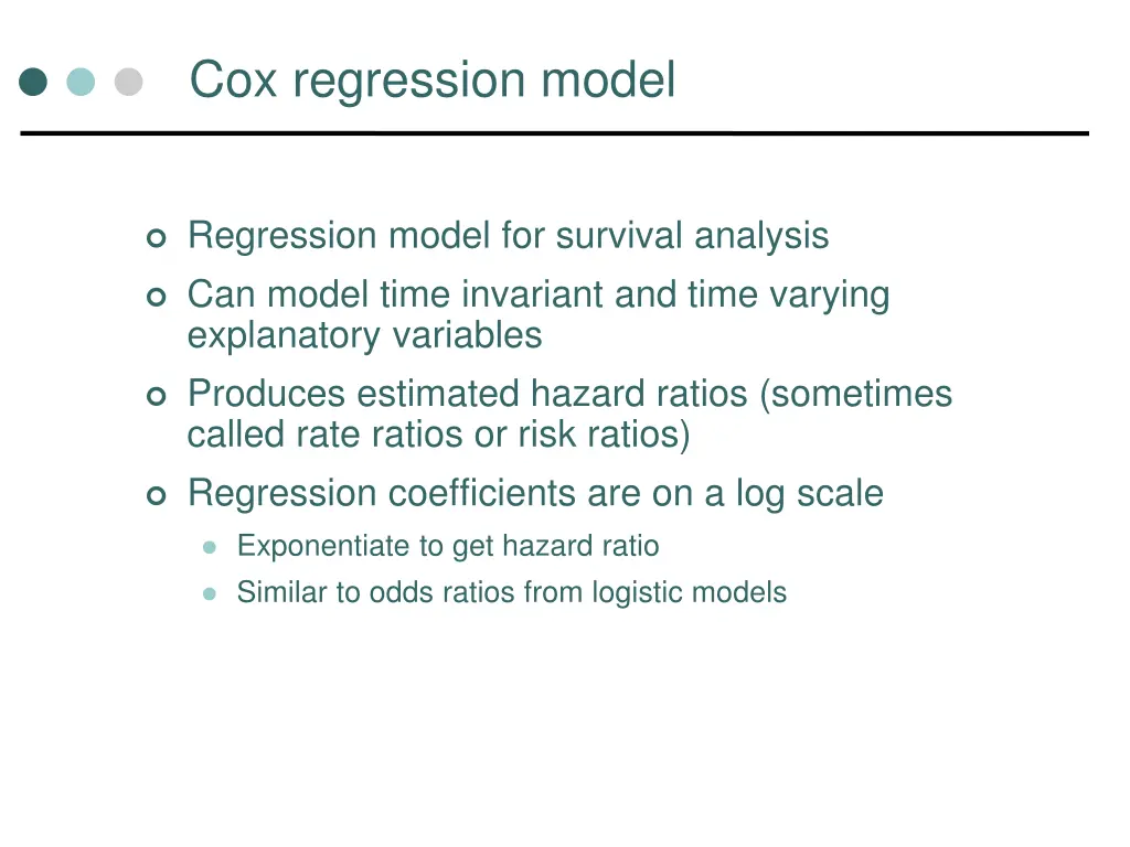 cox regression model