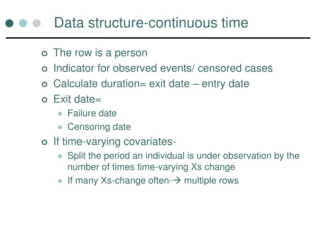 data structure continuous time 1