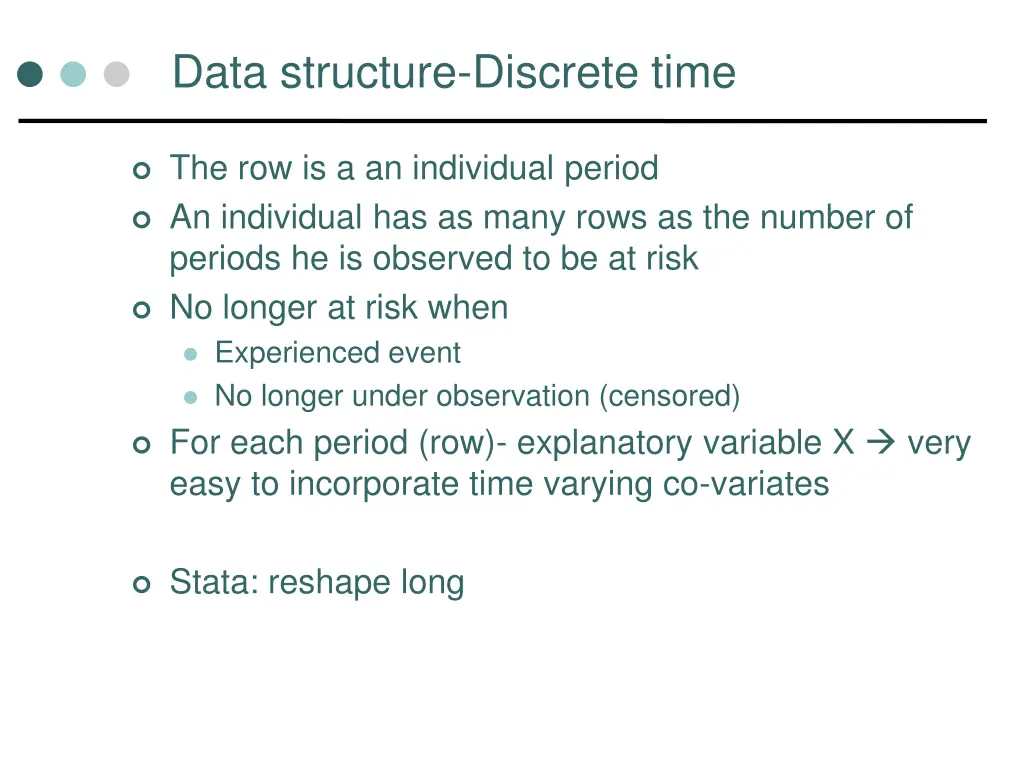 data structure discrete time 1