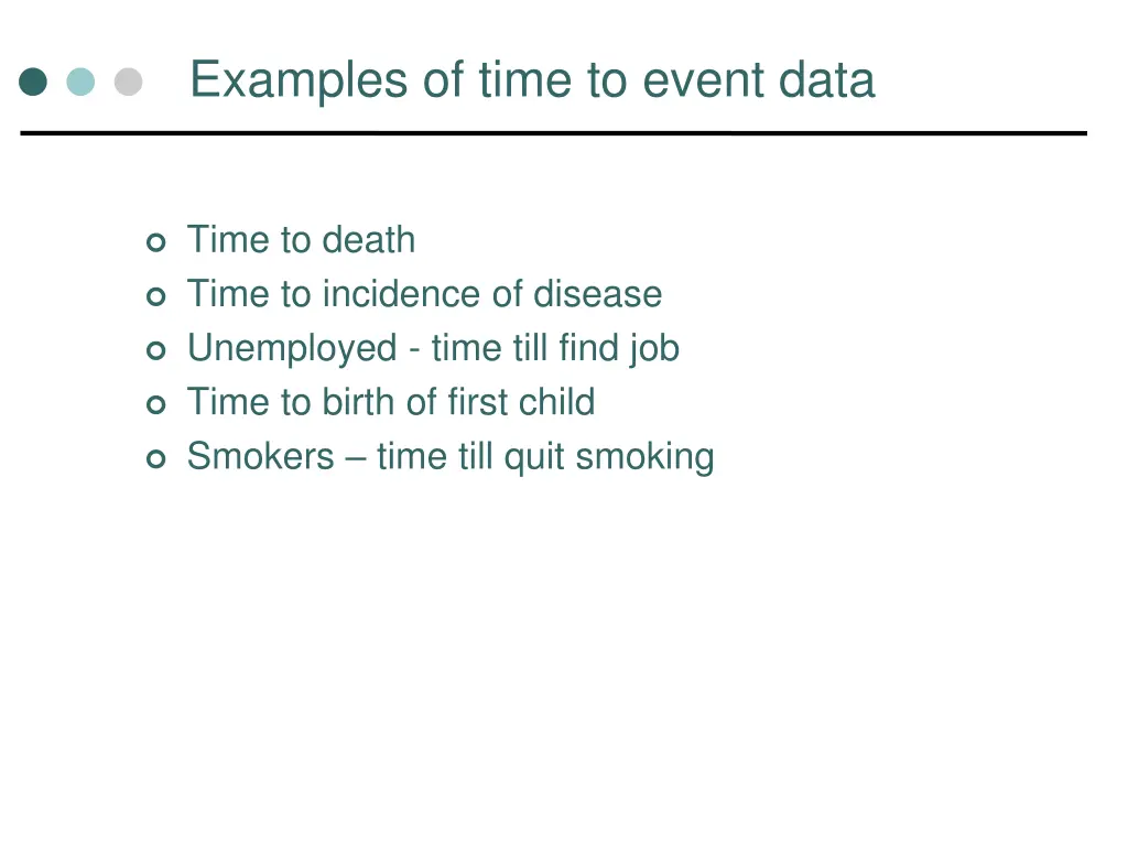 examples of time to event data