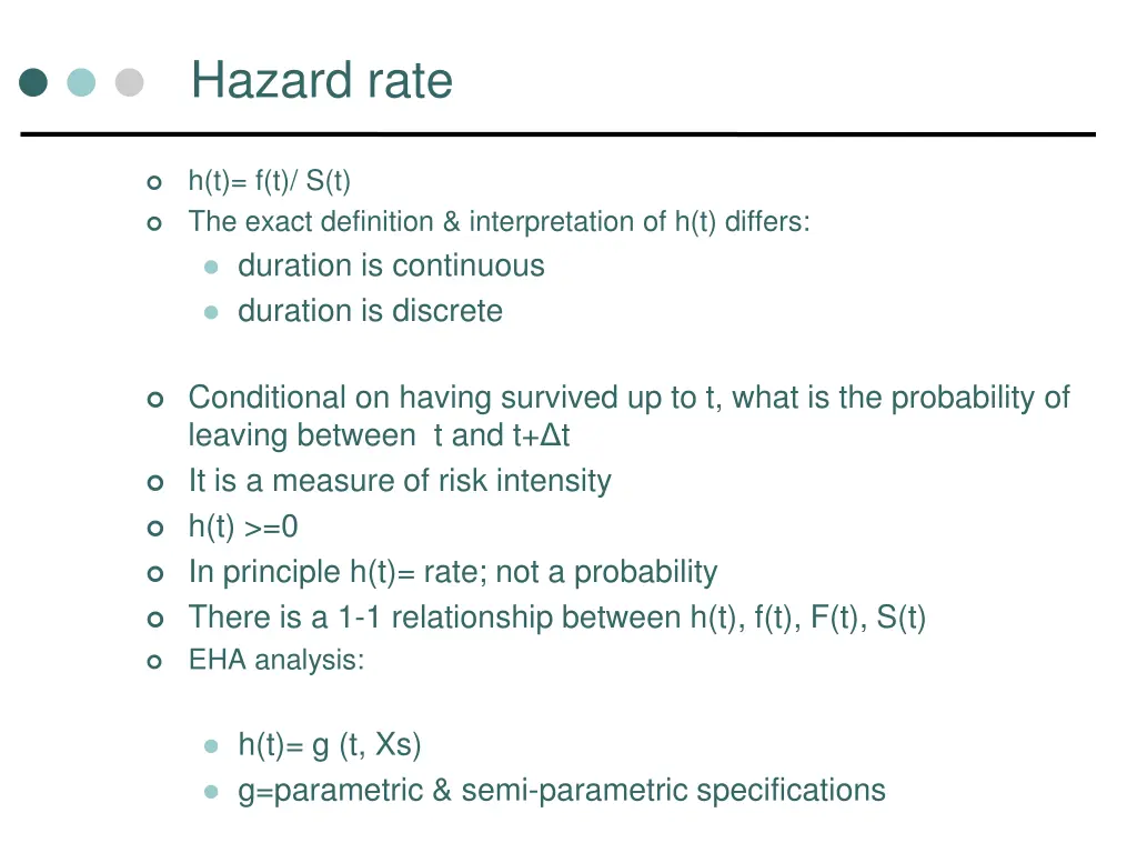 hazard rate