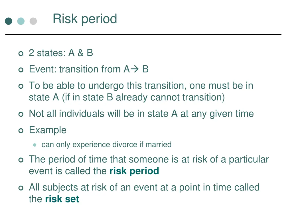 risk period