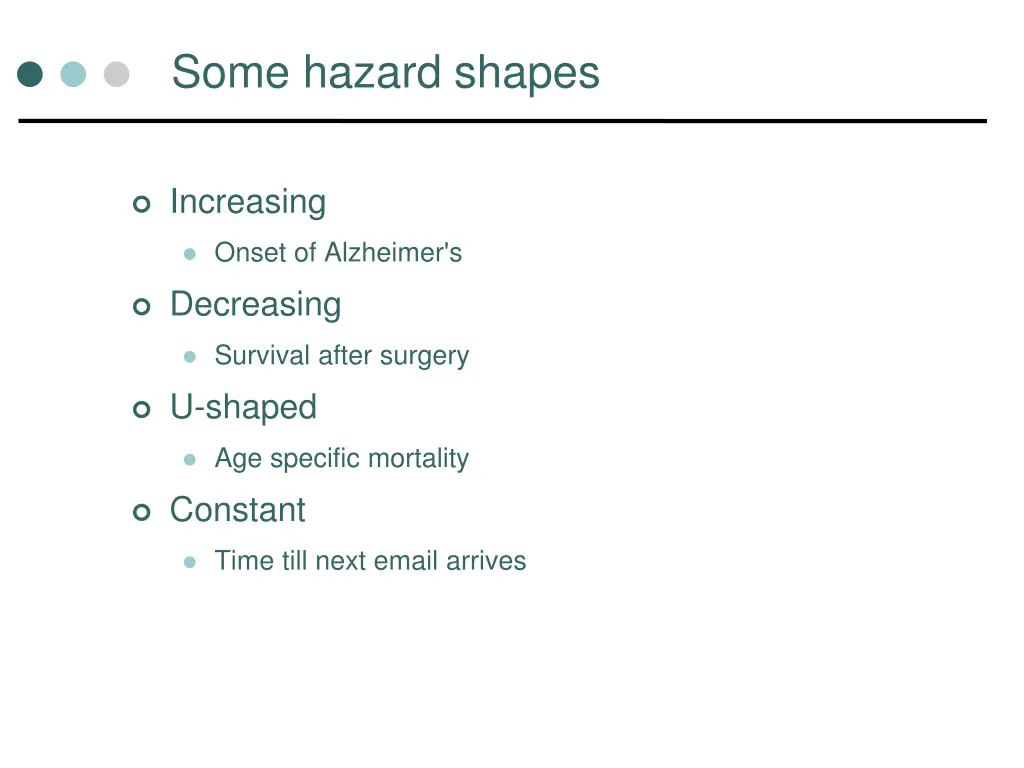 some hazard shapes