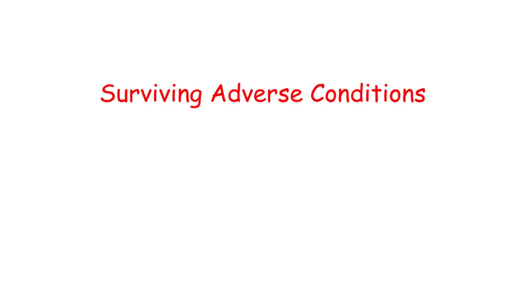 surviving adverse conditions 1