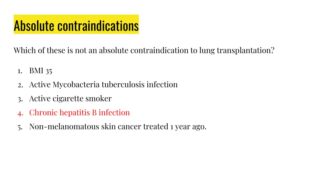 absolute contraindications 1