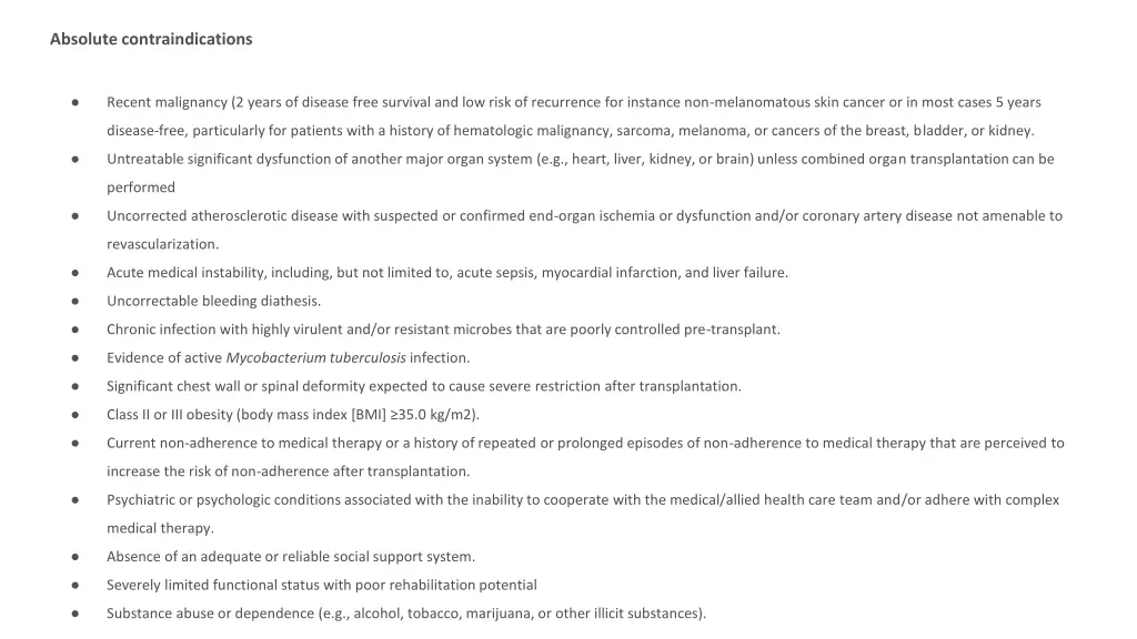 absolute contraindications 2