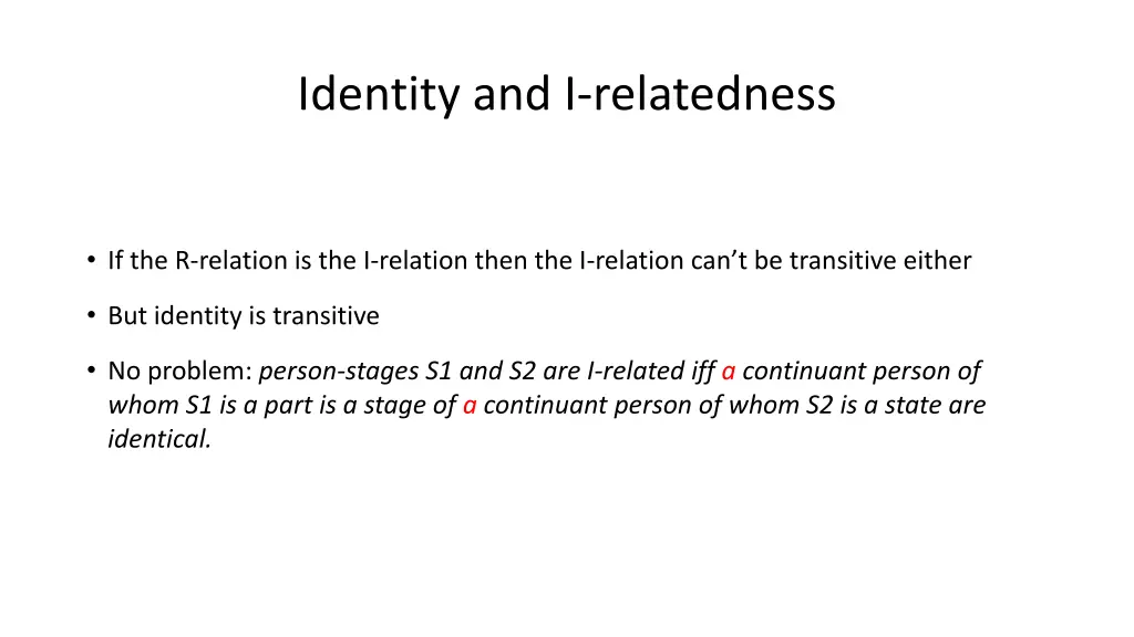 identity and i relatedness