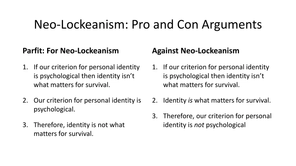 neo lockeanism pro and con arguments