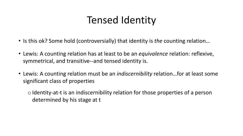 tensed identity