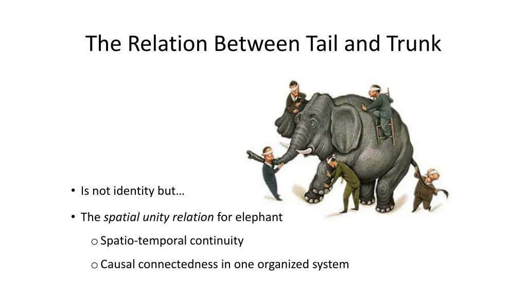 the relation between tail and trunk