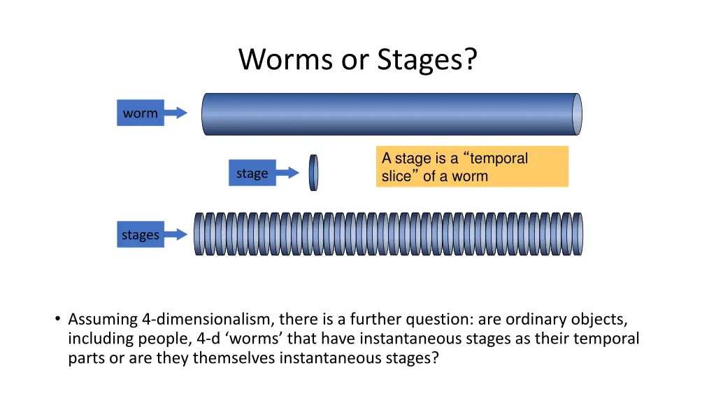 worms or stages