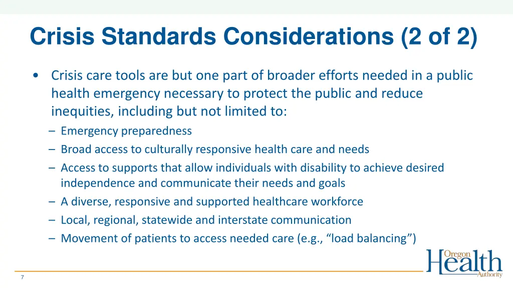 crisis standards considerations 2 of 2