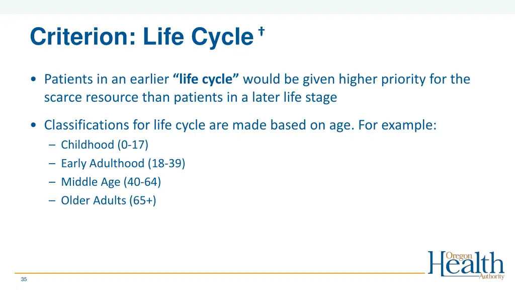 criterion life cycle 1