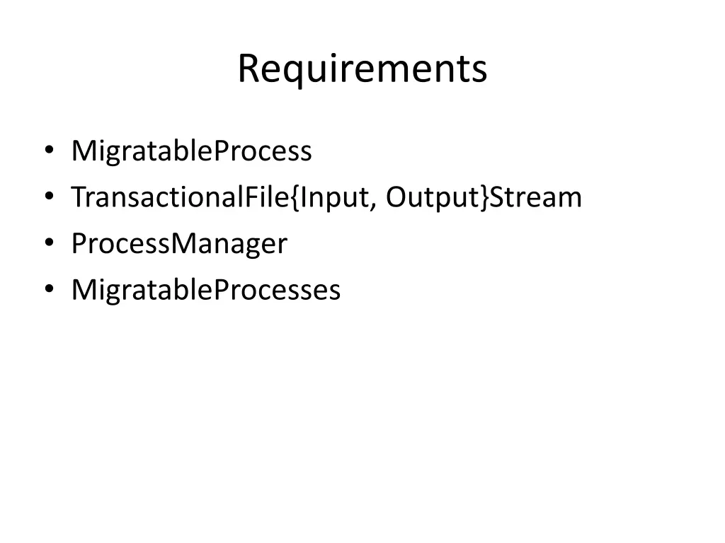 requirements