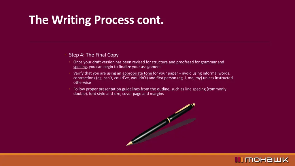 the writing process cont 1