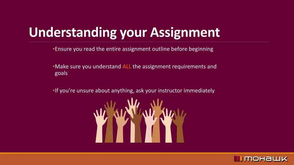 understanding your assignment